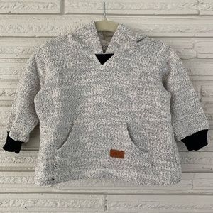 7 for Mankind Marbled White Hoodie Sweater Sz 12mo